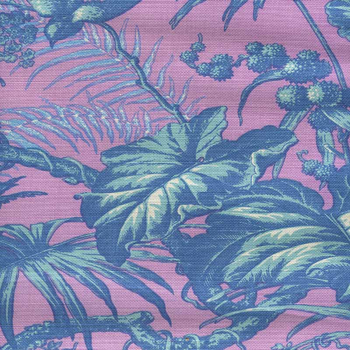 Quadrille Tropique Multi Blotch Multi Blues Lilac Fabric Sample 306275FLC