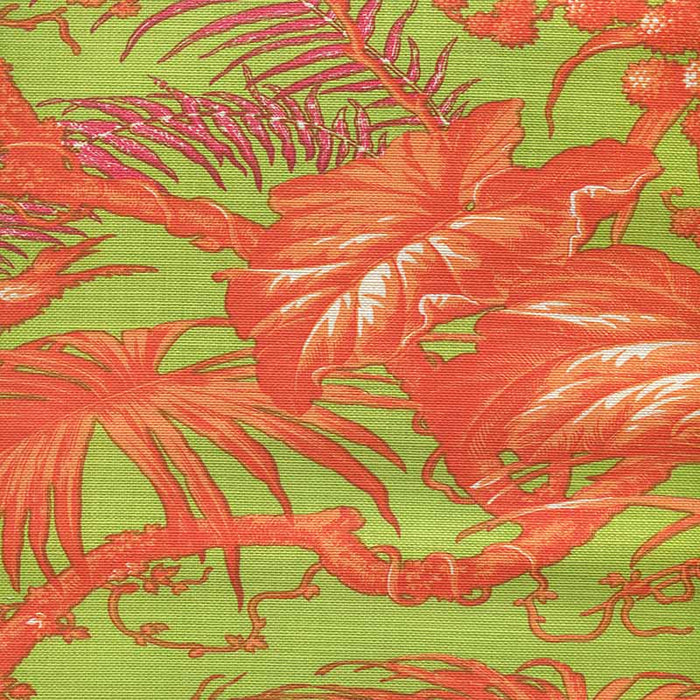 Quadrille Tropique Multi Blotch Multi Orange Pink Green Fabric Sample 306277FLC