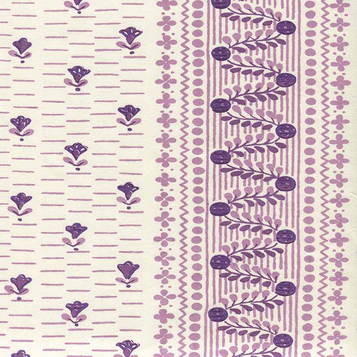 Quadrille Links Ii Purple Lilacs Fabric Sample 306297CT