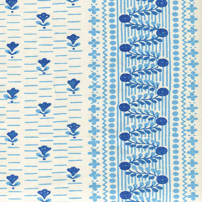 Quadrille Links Ii Blue New Blue Fabric Sample 306298CT