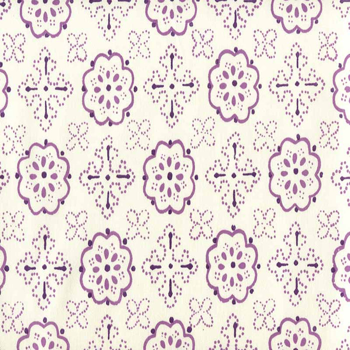 Quadrille Crawford Multi Lavender Fabric Sample 306304CTTN