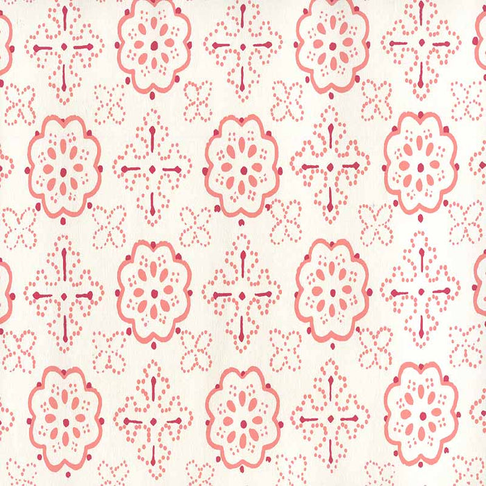 Quadrille Crawford Multi Red Terracotta Wallpaper Sample 306305W