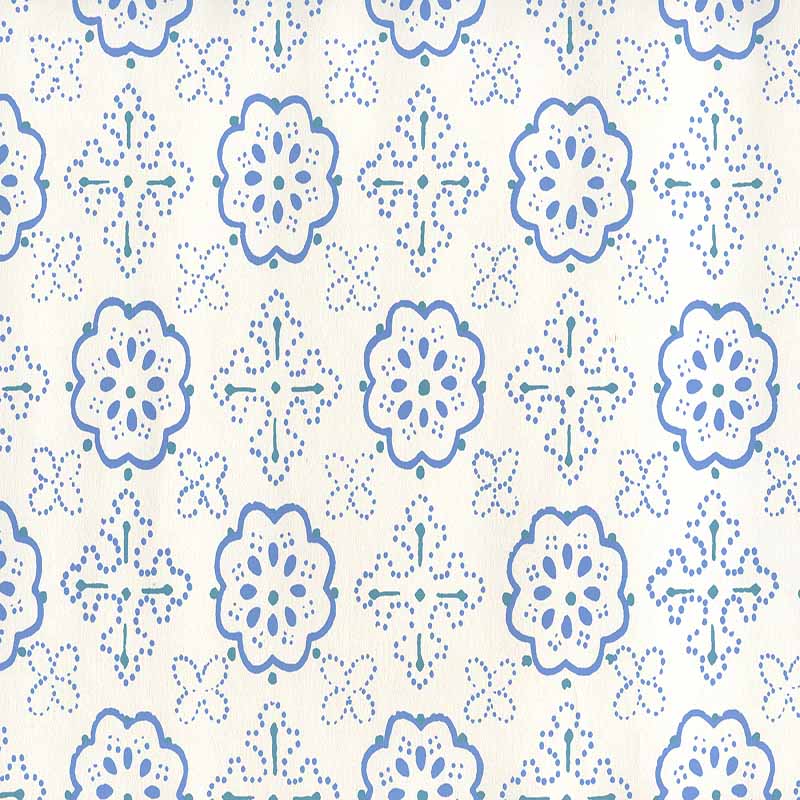 Quadrille Crawford Multi Blues Wallpaper 306306W