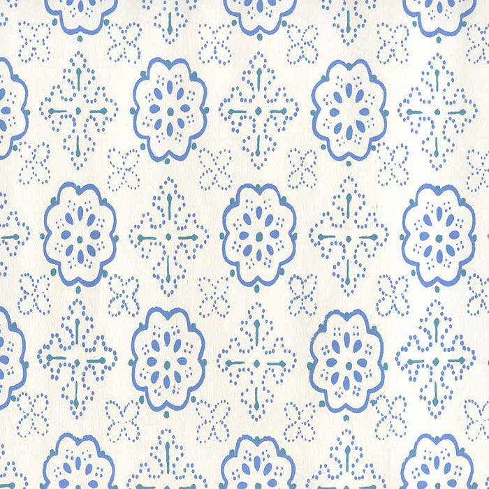 Quadrille Crawford Multi Blues Wallpaper 306306W