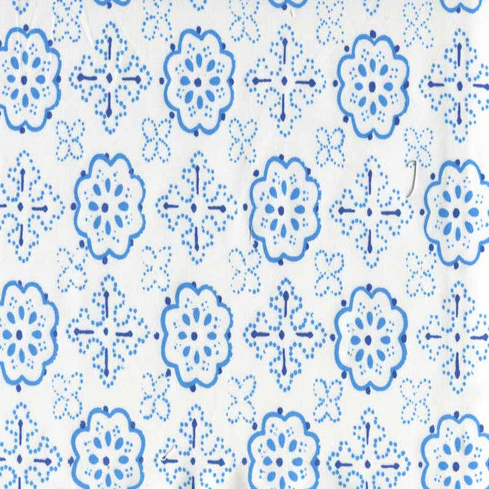 Quadrille Crawford Royal Blue French Blue Fabric 306309CTTN