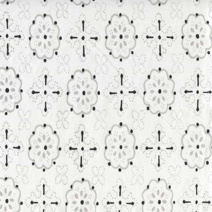 Quadrille Crawford Light Grey Black Fabric Sample 306312CTTN