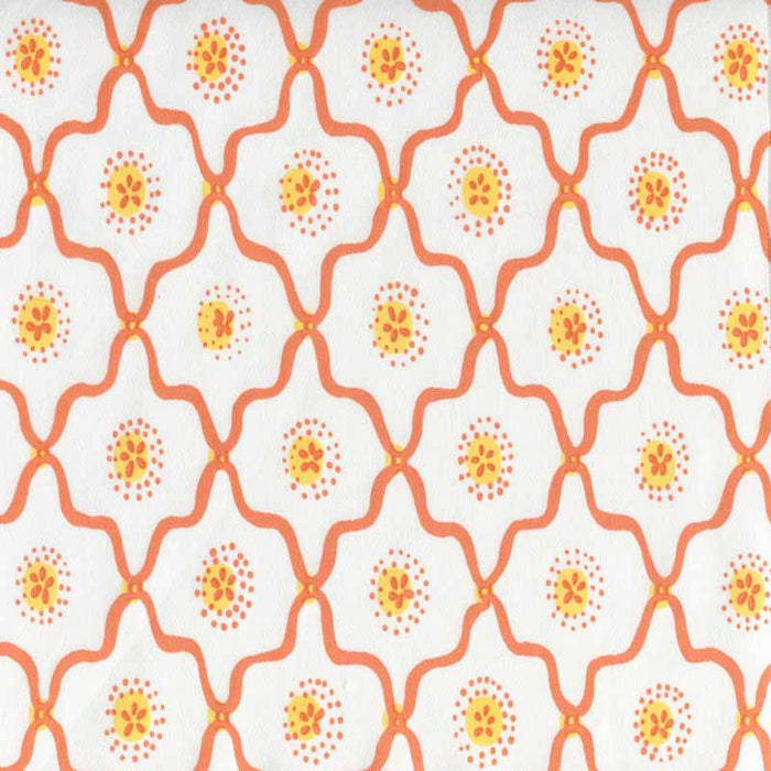 Quadrille Longfellow Orange Yellow Fabric 306320C-02CTT