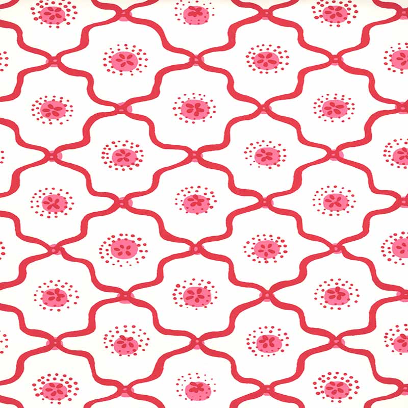 Quadrille Longfellow Strawberry Wallpaper 306320W-03AWP