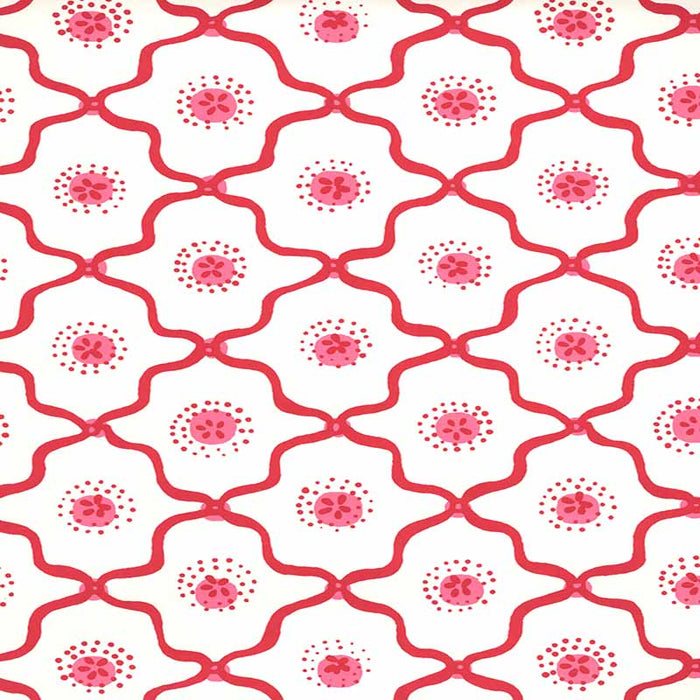 Quadrille Longfellow Strawberry Wallpaper Sample 306320W-03AWP