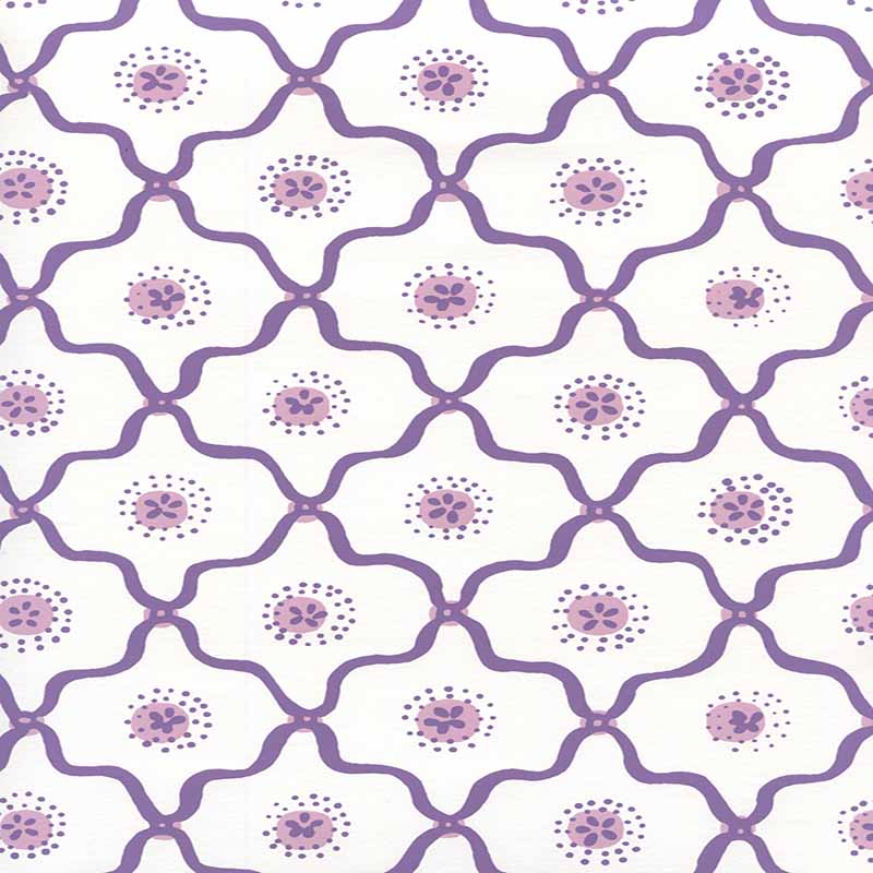 Quadrille Longfellow Purple Lilac Wallpaper 306320W-05WWP