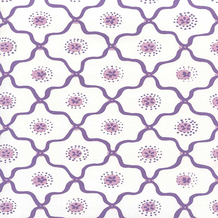 Quadrille Longfellow Purple Lilac Wallpaper Sample 306320W-05WWP