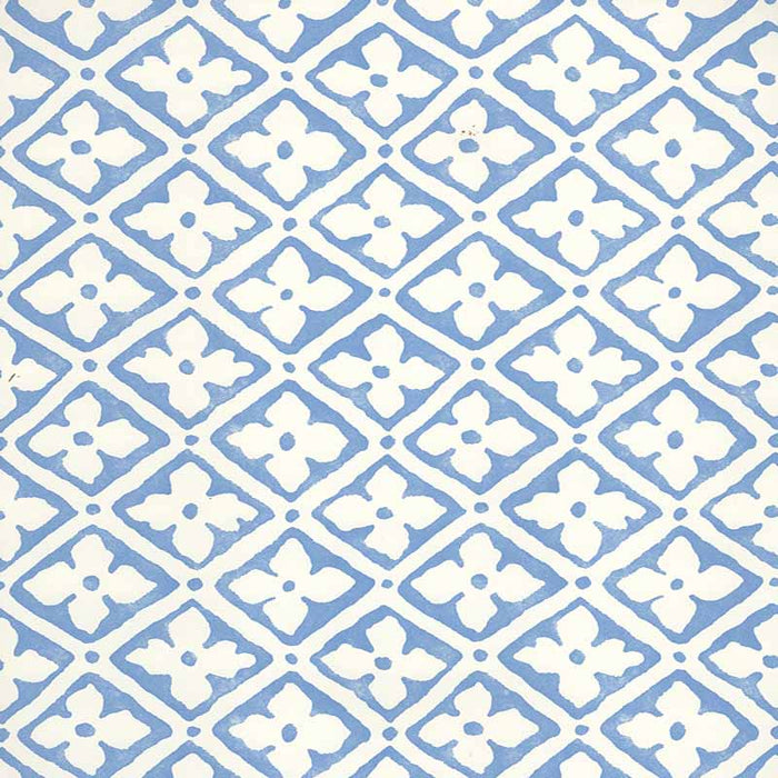 Quadrille Puccini French Blue Wallpaper Sample 306330W-14