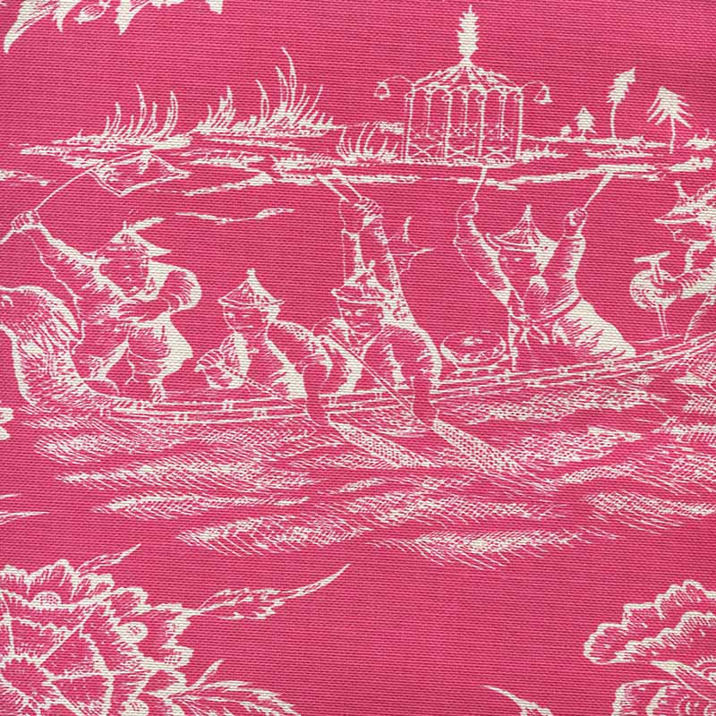 Quadrille Royal Journey Reverse Ii Magenta Fabric 306353F