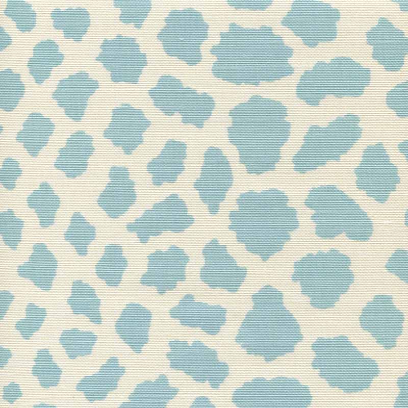 Quadrille Cheetah New Blue Fabric 306360F-03