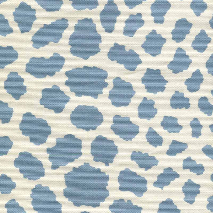 Quadrille Cheetah Windsor Blue Fabric Sample 306360F-04