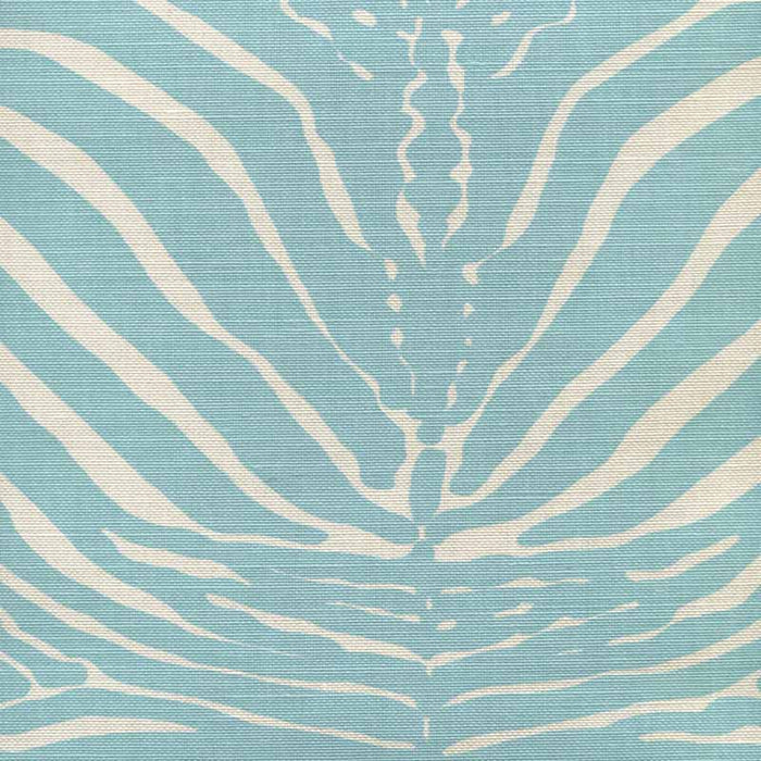 Quadrille Zebre New Blue Fabric Sample 306370F-03