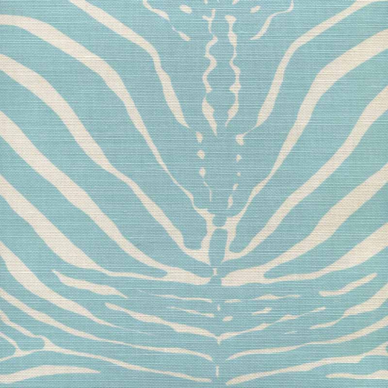 Quadrille Zebre New Blue Fabric 306370F-03