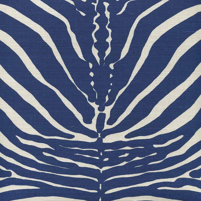 Quadrille Zebre New Navy Fabric 306370F-09