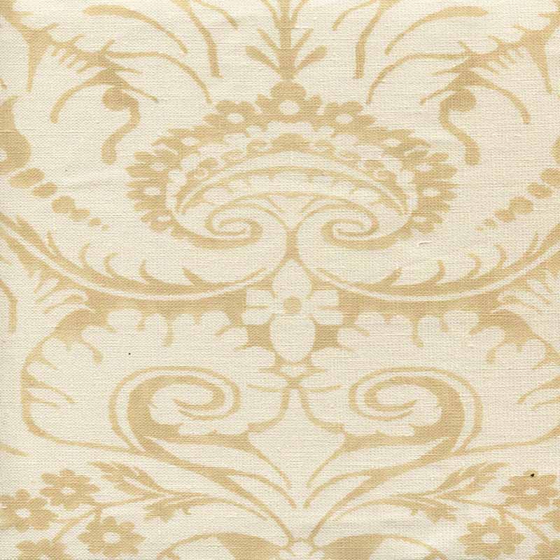 Quadrille Borghese Background Beige Fabric 306470F-00