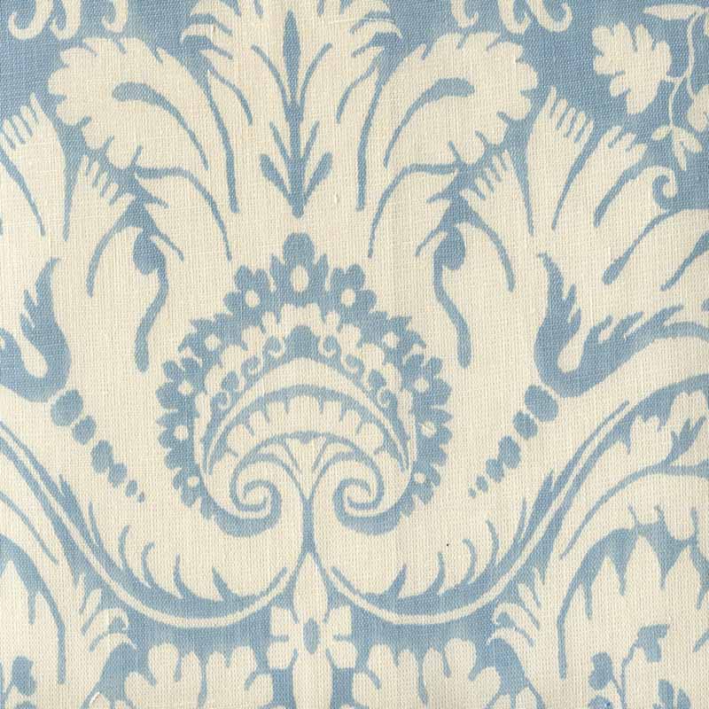 Quadrille Borghese Background Wedgewood Blue Fabric 306470F-01