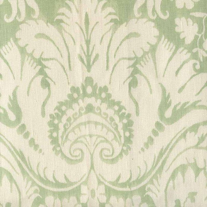 Quadrille Borghese Background French Green Fabric Sample 306470F-02