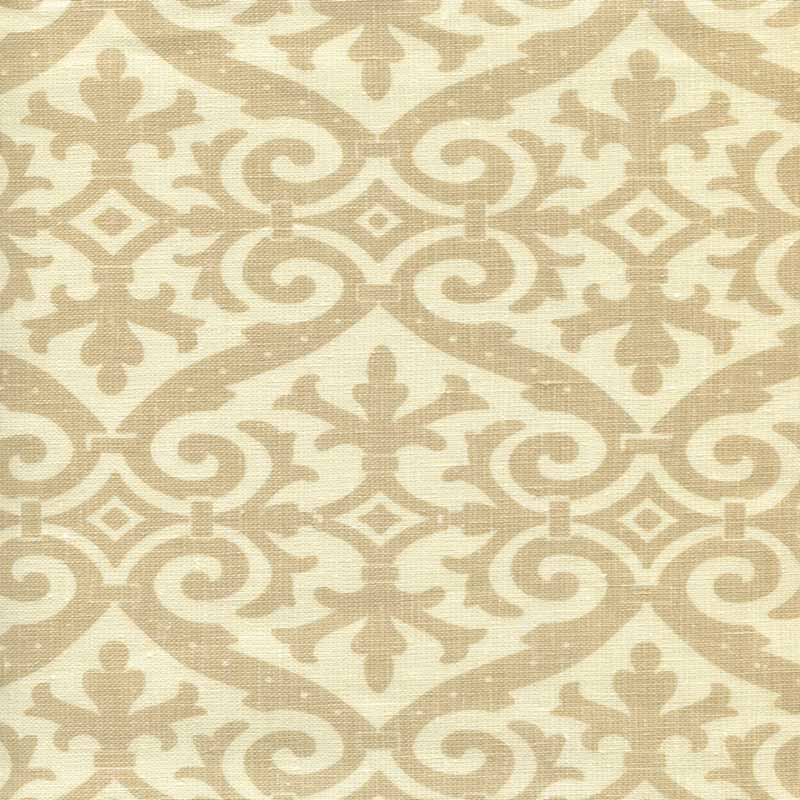 Quadrille French Damask Beige Fabric 306490F-02