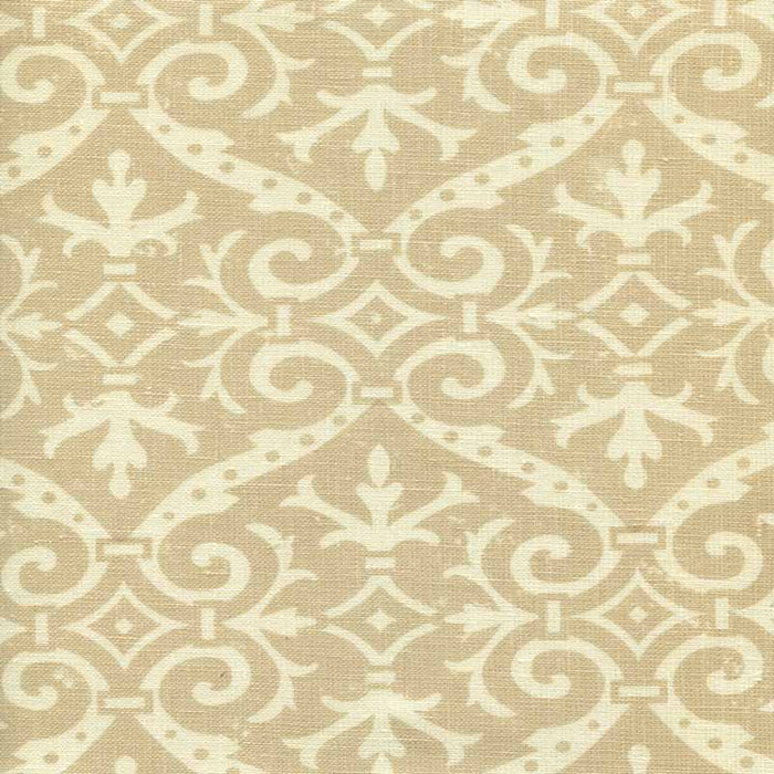 Quadrille French Damask Reverse Beige Fabric Sample 306495F-02