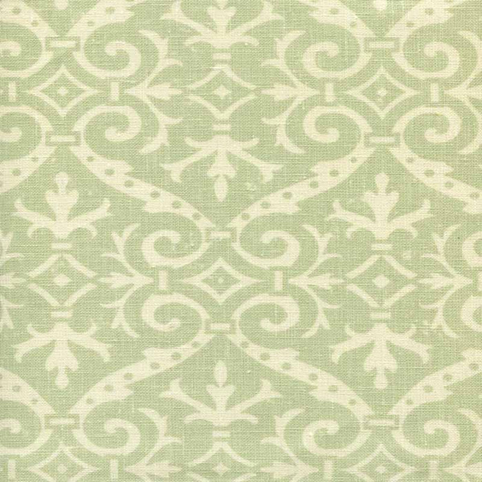 Quadrille French Damask Reverse Soft French Green Fabric Sample 306495F-04