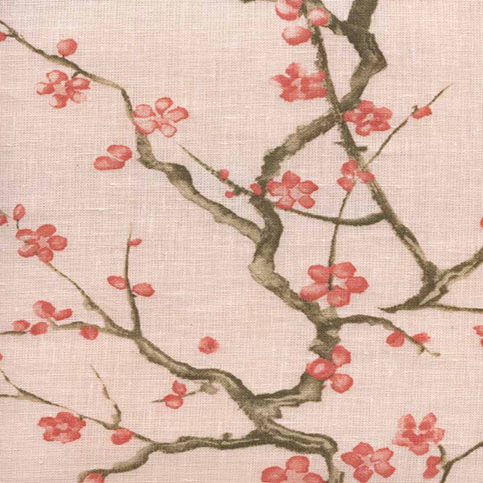 Quadrille Cherry Branch Pale Pink Fabric Sample 306500C-04