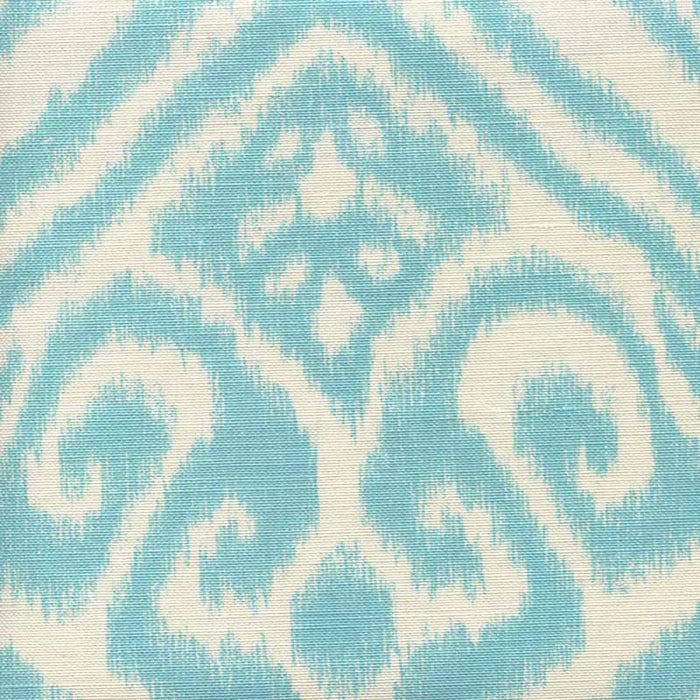 Quadrille Ishim Ikat Turquoise Fabric Sample 306570F-03