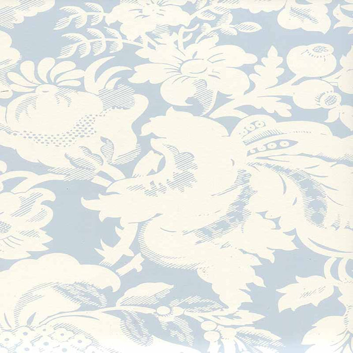 Quadrille Des Gardes Reverse Soft Windsor Blue Wallpaper Sample 306581W