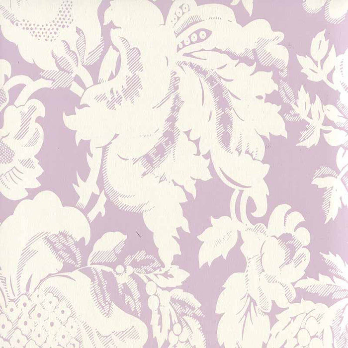 Quadrille Des Gardes Reverse Soft Lavender Wallpaper 306583W