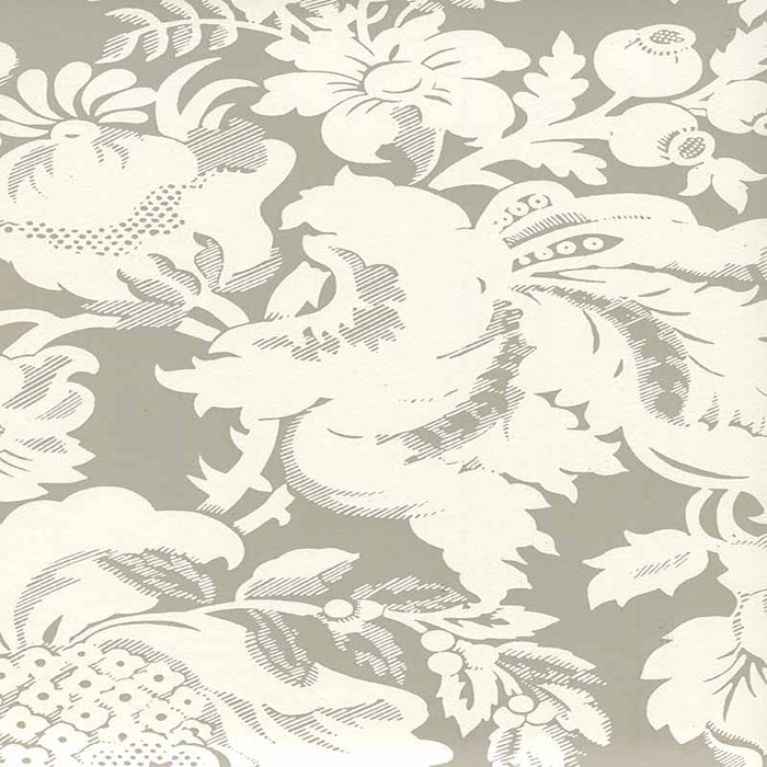 Quadrille Des Gardes Reverse Gray Wallpaper Sample 306586W