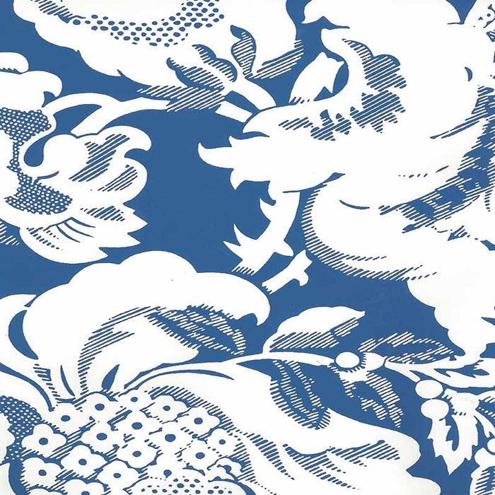 Quadrille Des Gardes Reverse New Navy Wallpaper 306588W