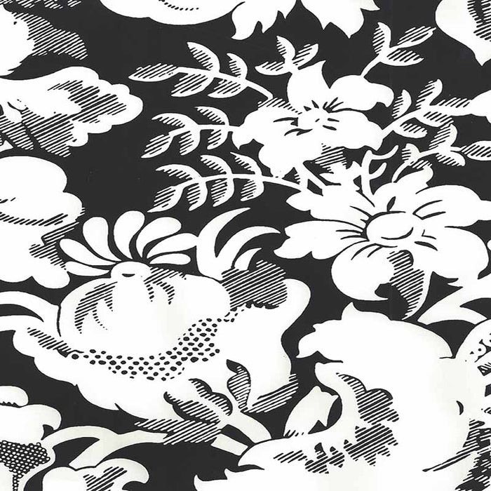 Quadrille Des Gardes Reverse Black Wallpaper Sample 306591W