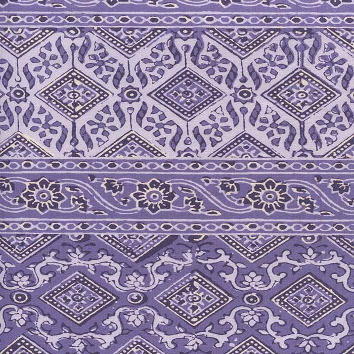 Quadrille Lorenzo Stripe Multi Lavenders Fabric Sample 306610F-02