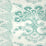 Quadrille Chantilly Stripe Soft Teal Wallpaper Sample 306700W-02AWP