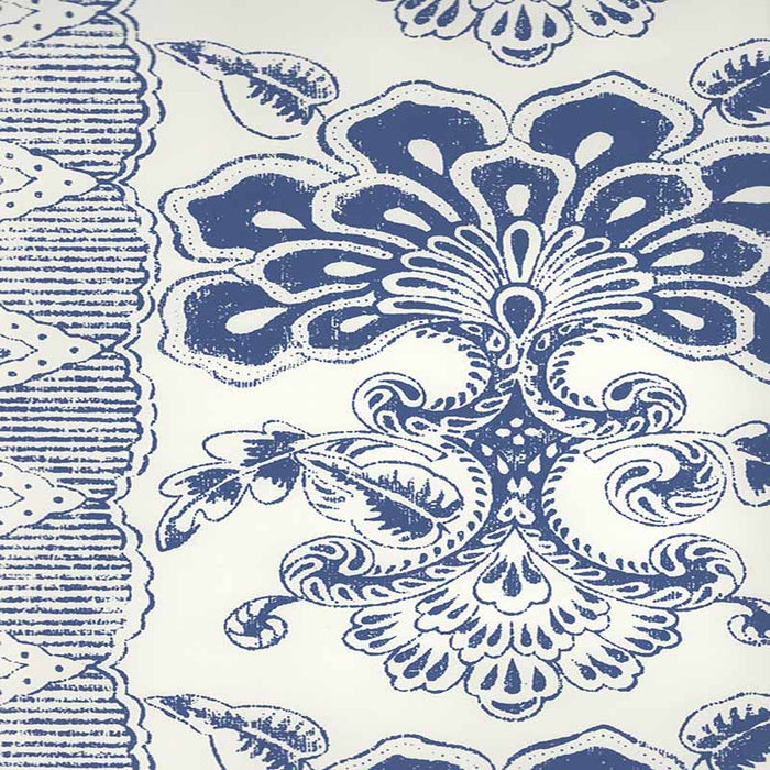 Quadrille Chantilly Stripe Slate Blue Wallpaper Sample 306700W-06AWP