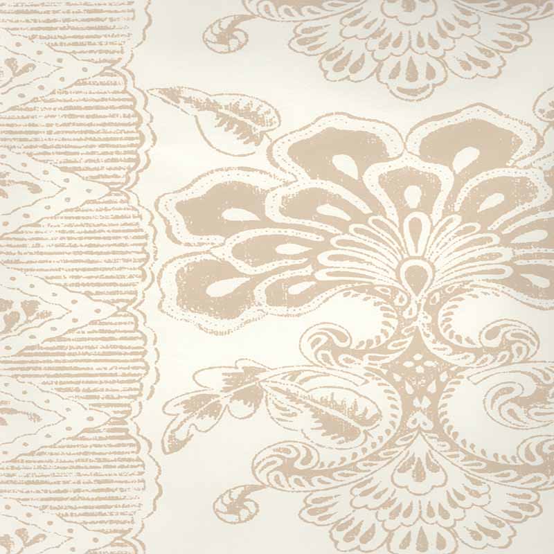 Quadrille Chantilly Stripe Beige Wallpaper 306700W-BGAWP