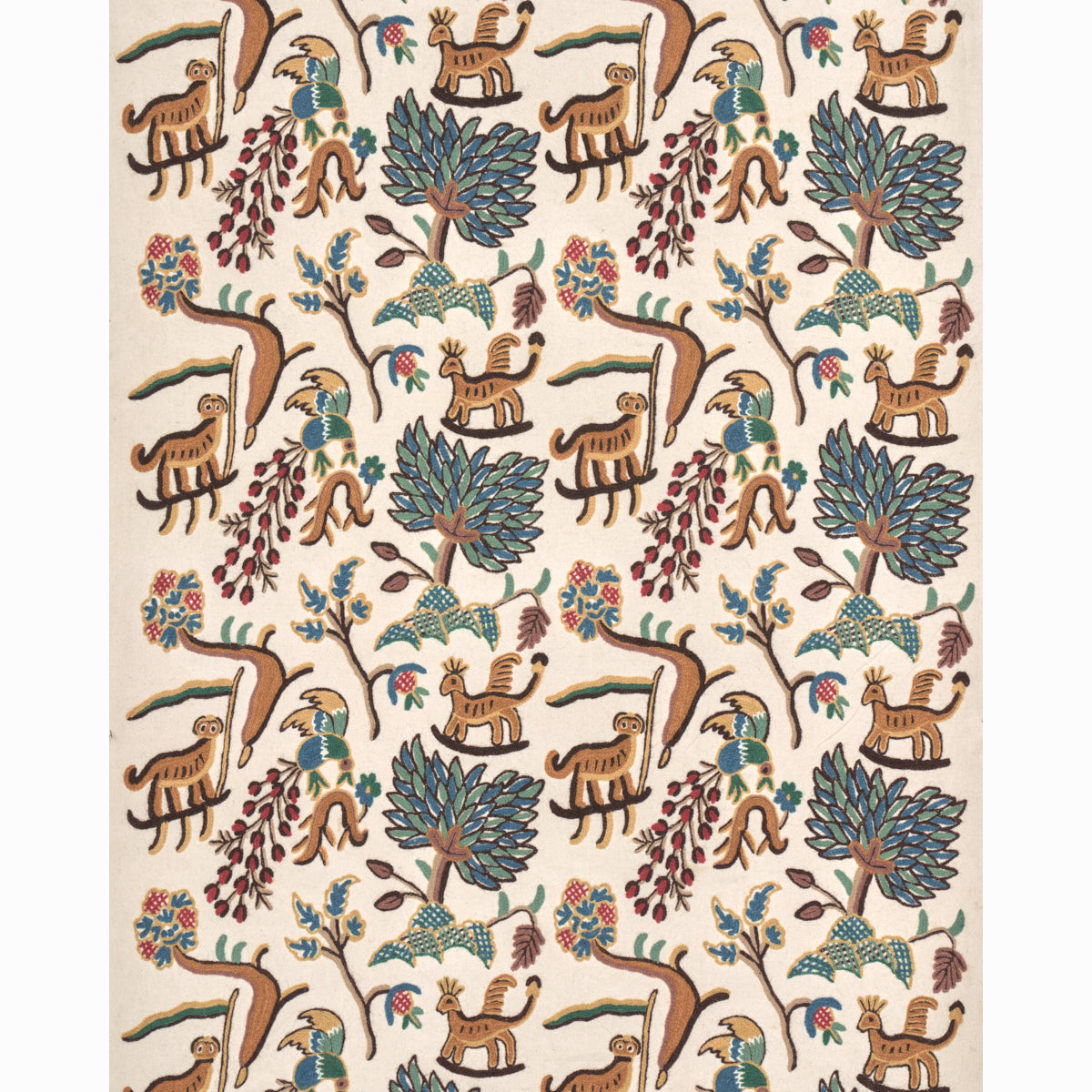 Schumacher Colonial Crewel Document Fabric 3135012