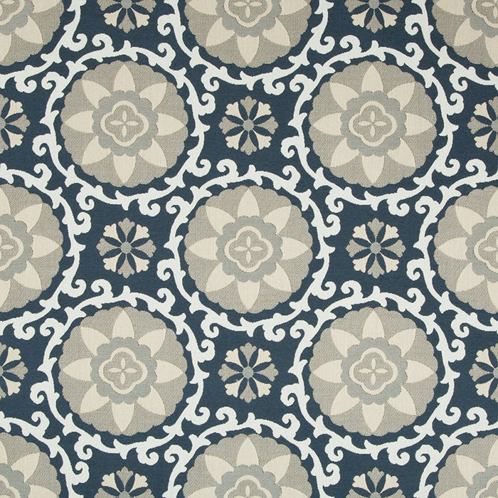 Kravet Design Exotic Suzani Indigo Fabric Sample 31969.1516.0