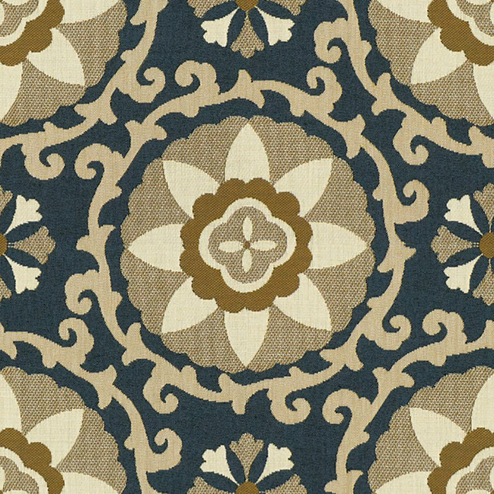 Kravet Design Exotic Suzani Sapphire Fabric Sample 31969.516.0