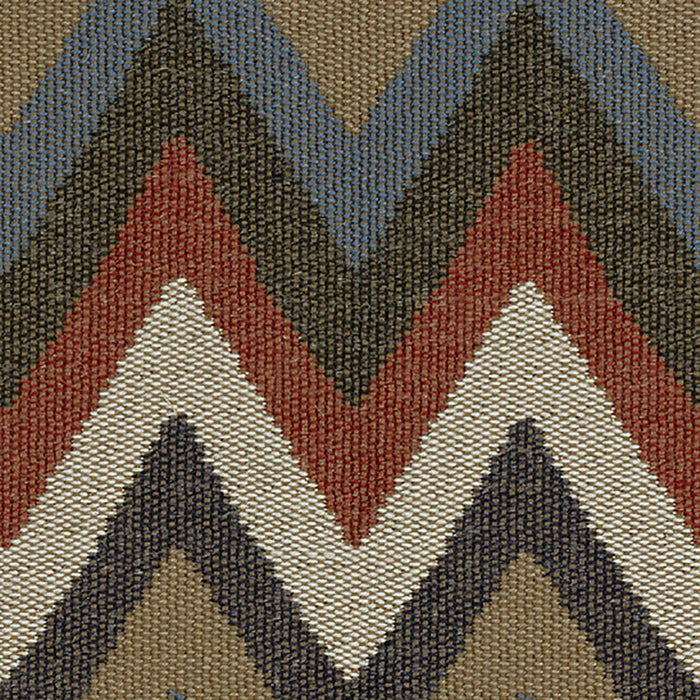 Kravet Couture Artisan Chevron Indigo Fabric Sample 32348.519.0