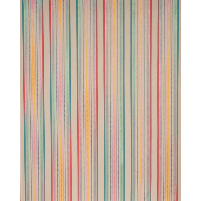 Schumacher Wellington Stripe Natural On Multi Fabric Sample 3322026