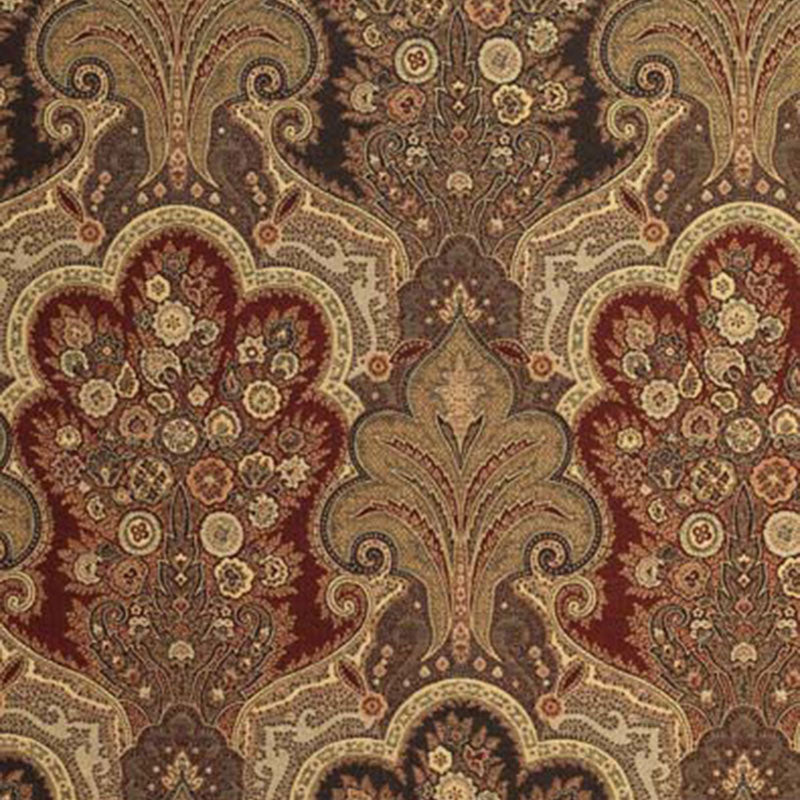 Schumacher New Castle Paisley Cranberry Fabric 3362013