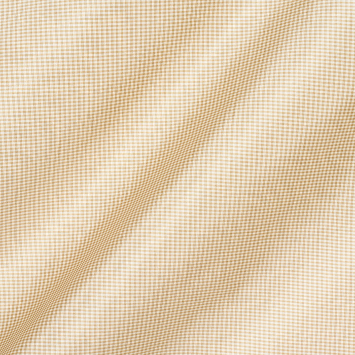 Schumacher Dalton Silk Gingham Cafe' Fabric Sample 3449003