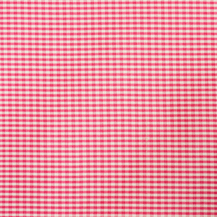 Schumacher Dalton Silk Gingham Cerise Fabric 3449009