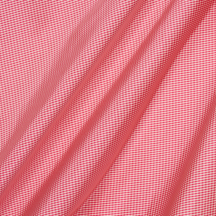 Schumacher Dalton Silk Gingham Cerise Fabric 3449009