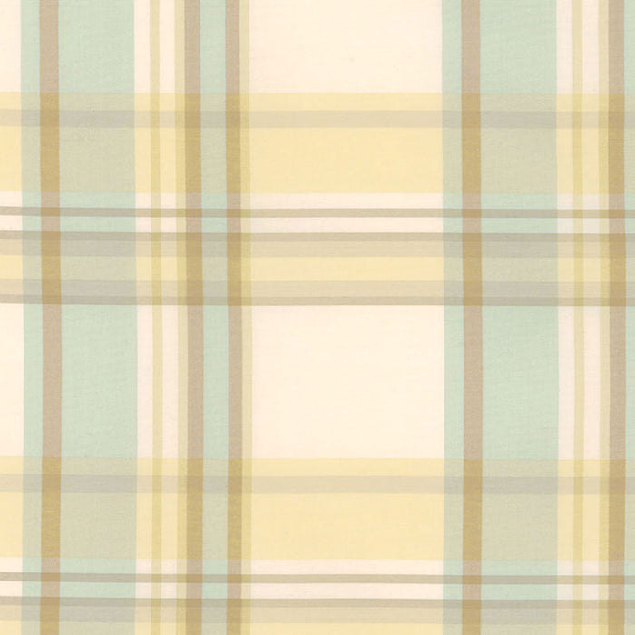 Schumacher Birmingham Silk Plaid Wheat Fabric Sample 3457000