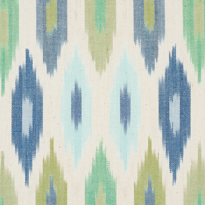 Schumacher Sunara Ikat Peacock Fabric 3471002